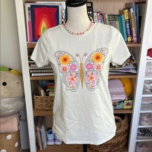Cat & Jack White Butterfly Graphic Tee